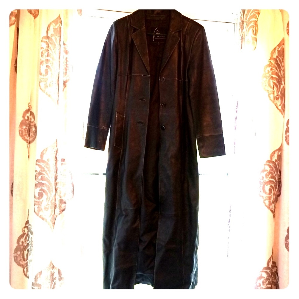 Leather trench